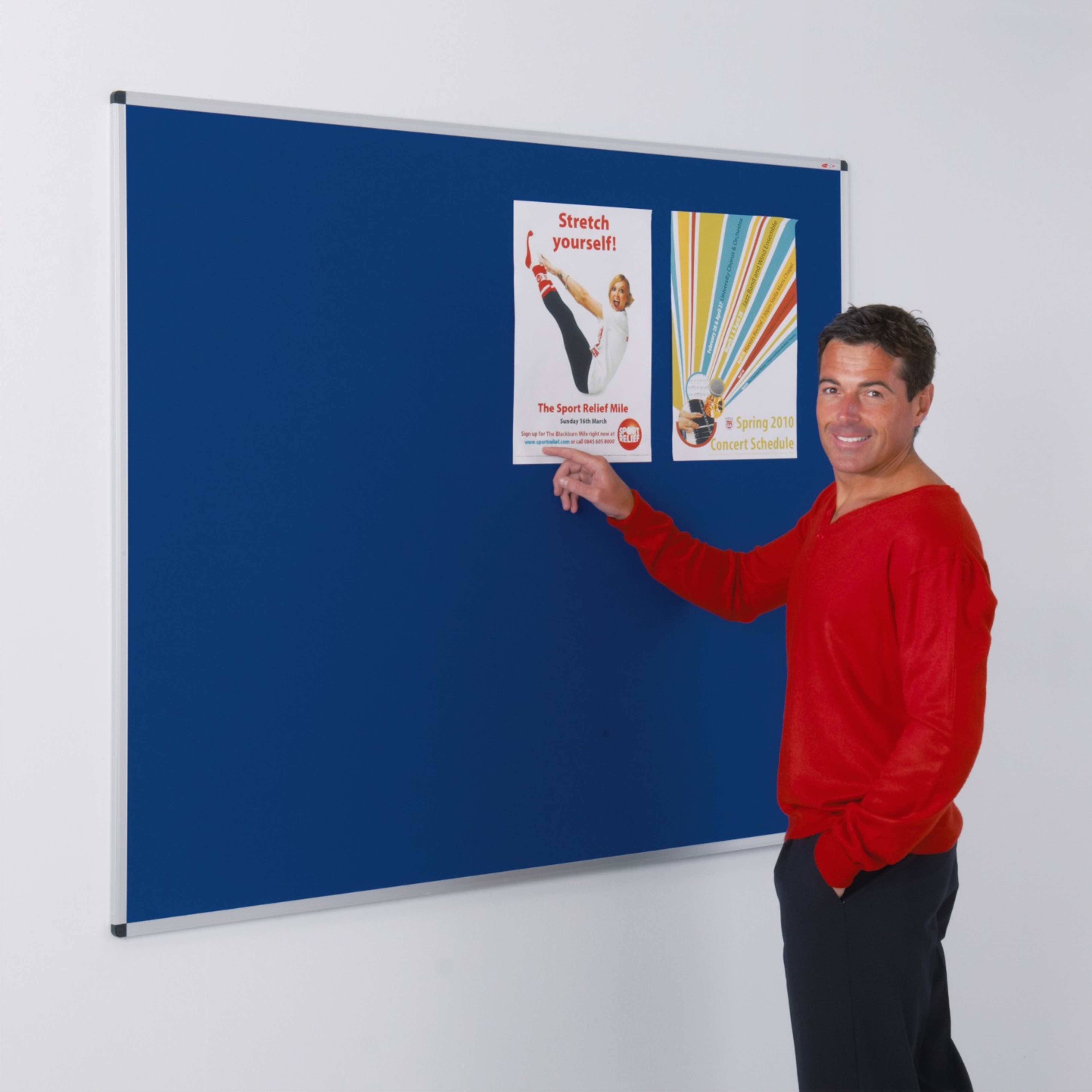 The Metro Aluminium Framed Felt Notice Board